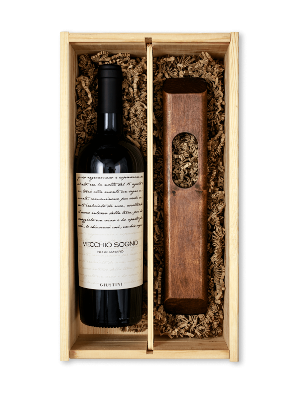 Geschenk Vecchio Sogno (incl. wijnkist en wijnhouder)