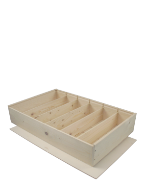 Houten wijnkist met schuifdeksel (6-vaks)